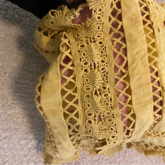 EUC Free People Garden Party Yellow/Mustard Cami Size XSmall - Picture 6 of 7